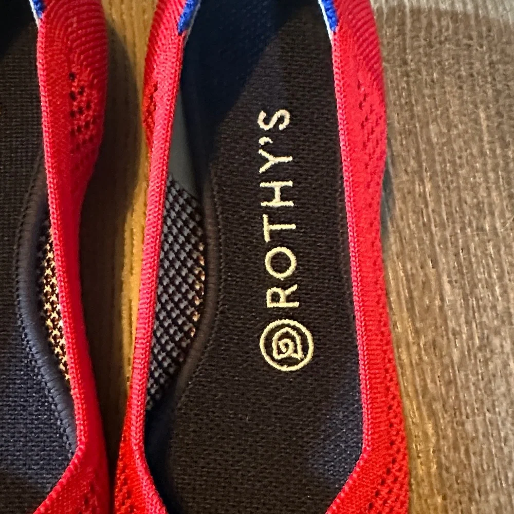Rothy's Red and Blue Striped Flats - Picture 3 of 4